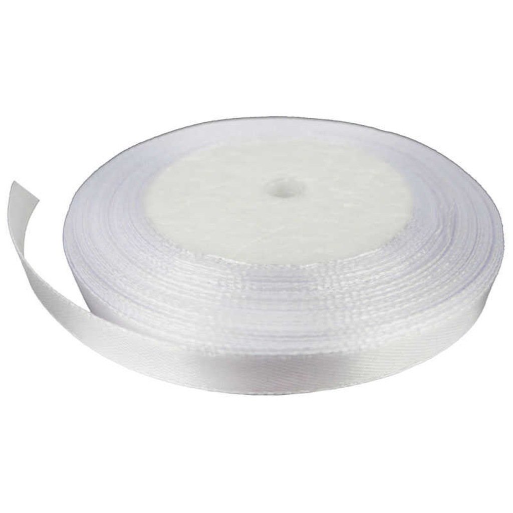 Beyaz Saten Kurdela 6 Mm 23 Metre