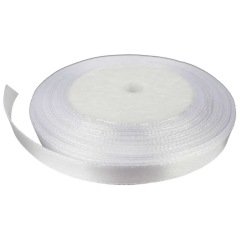 Beyaz Saten Kurdela 6 Mm 23 Metre