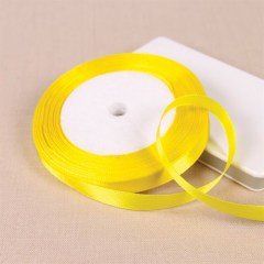 Sarı Saten Kurdela 6 Mm 23 Metre