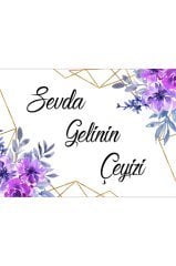 Mor Çeyiz Koli Etiketi A5 14,5 Cm x 20 Cm 12 Adet