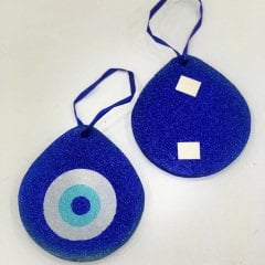 Nazar Boncuğu Strafor Köpükten Yapışkanlı 14x15cm Lacivert 2 Adet