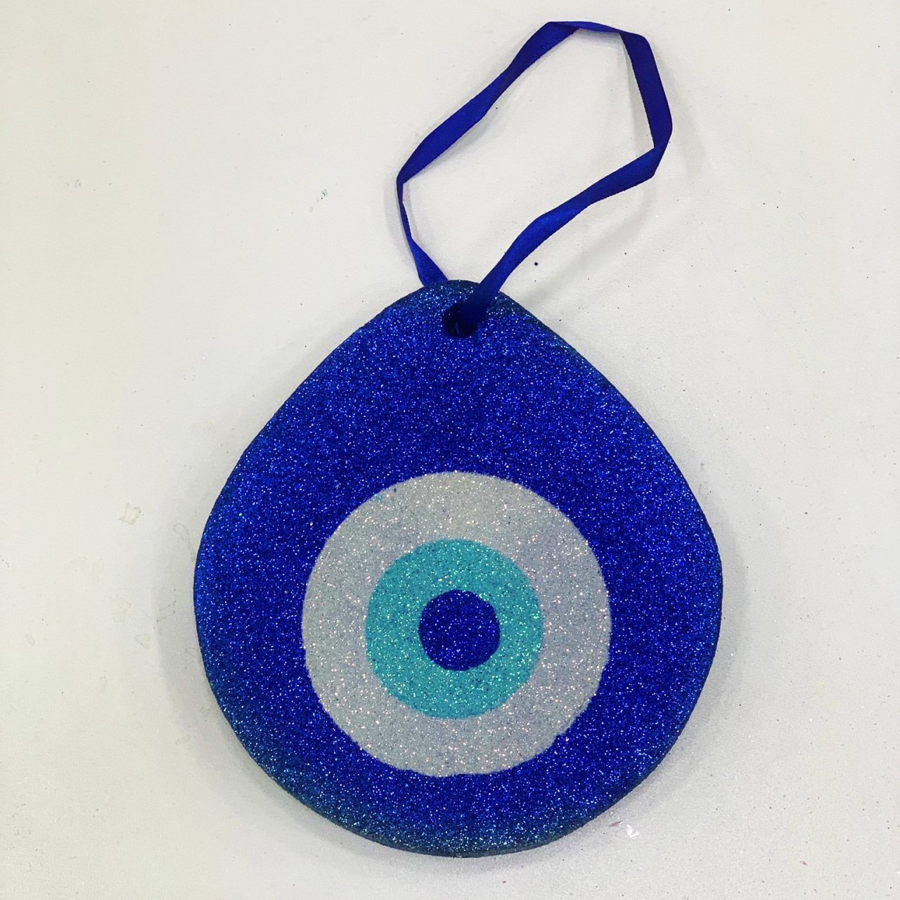 Nazar Boncuğu Strafor Köpükten Yapışkanlı 14x15cm Lacivert 2 Adet