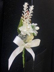 Yaka Çiçeği - Damat Çiçeği - Sağdıç Çiçeği İncili Çiçekli Grogren Kurdeleli