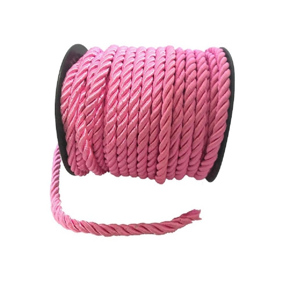 Kalın Jüt Kordon İpi Paspas Örgü Halat İpi Pembe 20 Metre 4mm