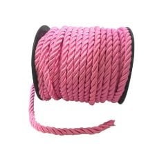 Kalın Jüt Kordon İpi Paspas Örgü Halat İpi Pembe 20 Metre 4mm