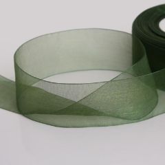 Organze  Kurdele 2 Cm 45 Metre Koyu Yeşil Konsept Hediyelik Süsleme