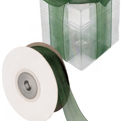 Organze  Kurdele 2 Cm 45 Metre Koyu Yeşil Konsept Hediyelik Süsleme
