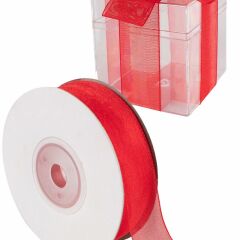 Organze  Kurdele 2 Cm 45 Metre Kırmızı Konsept Hediyelik Süsleme