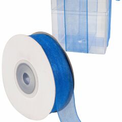 Organze  Kurdele 2 Cm 45 Metre Mavi Konsept Hediyelik Süsleme