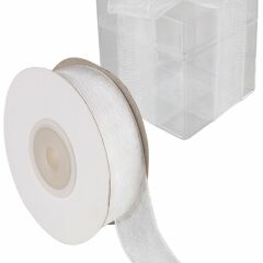 Organze  Kurdele 2 Cm 45 Metre Beyaz Konsept Hediyelik Süsleme