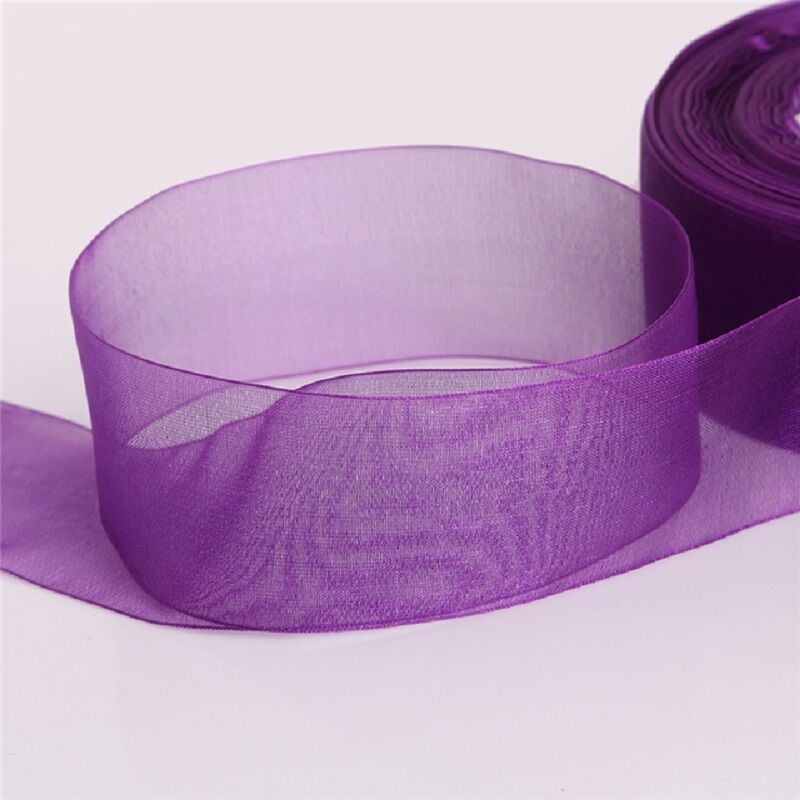 Organze  Kurdele 2 Cm 45 Metre Mor Konsept Hediyelik Süsleme