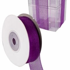 Organze  Kurdele 2 Cm 45 Metre Mor Konsept Hediyelik Süsleme
