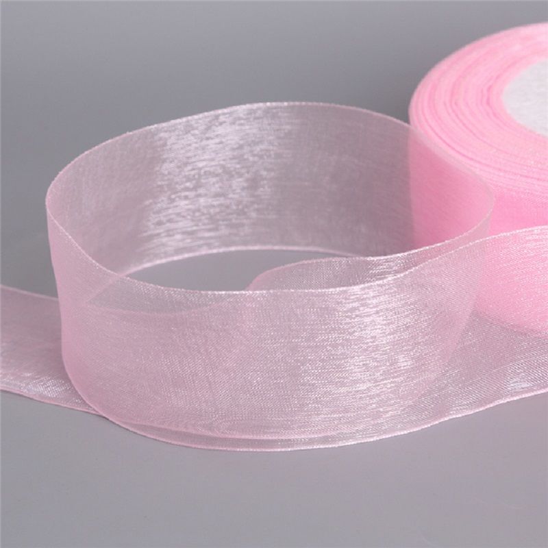 Organze  Kurdele 2 Cm 45 Metre Pembe Konsept Hediyelik Süsleme