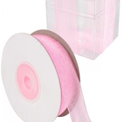 Organze  Kurdele 2 Cm 45 Metre Pembe Konsept Hediyelik Süsleme