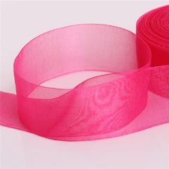 Organze  Kurdele 2 Cm 45 Metre Fuşya Konsept Hediyelik Süsleme