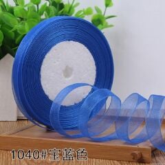 Organze  Kurdele 1 Cm 45 Metre Parlement Mavi Konsept Hediyelik Süsleme