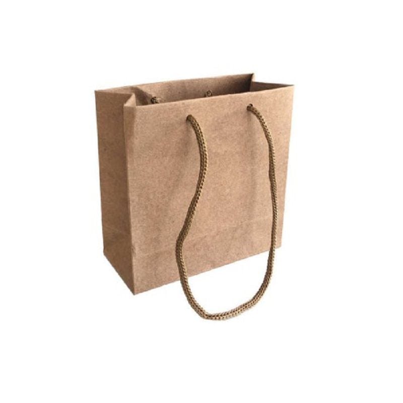 Kraft Karton Çanta İpli 10 x 10 cm Konsept Hediyelik Çanta 10 Adet