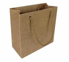 Kraft Karton Çanta İpli 10 x 10 cm Konsept Hediyelik Çanta 10 Adet
