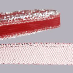 Simli Kırmızı Esnek Gren Kurdela Gelinlik Abiye 2cm X 25metre