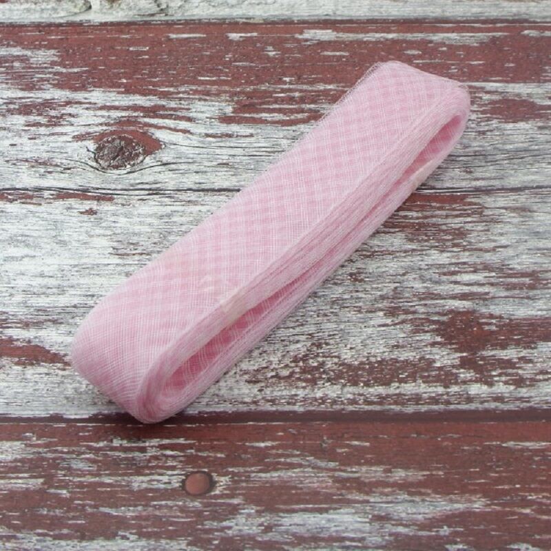 Baklavalı Gren Esnek Pembe Kurdela 4,5cm X 25metre