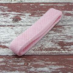 Baklavalı Gren Esnek Pembe Kurdela 4,5cm X 25metre