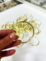 Metal Halka 5 cm Gold 20 Adet Süsleme Konsept Hediyelik Nikah Şekeri