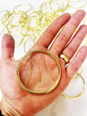 Metal Halka 5 cm Gold 20 Adet Süsleme Konsept Hediyelik Nikah Şekeri