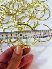 Metal Halka 5 cm Gold 20 Adet Süsleme Konsept Hediyelik Nikah Şekeri