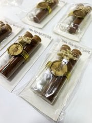 Çift Tüp Şişe Kahveli Şekerli Gold Mühürlü  25 Adet Söz - Nişan - Nikah Şekeri Konsept Hediyelik