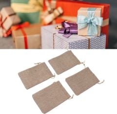 Konsept Hediyelik 8 x 12 cm Doğal Jüt Kese 10 Adet