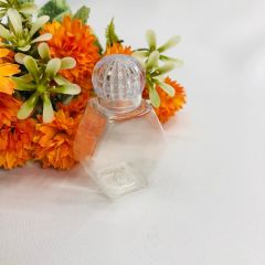 Plastik Pvc Mika Saray Kapaklı Altıgen Şişe 40 Cc