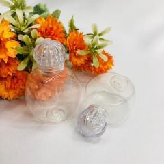 Plastik Pvc Mika Saray Kapaklı Elma Şişe 40 Cc