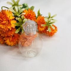 Plastik Pvc Mika Saray Kapaklı Elma Şişe 40 Cc