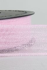 Keten Kurdele Nopeli Açık Pembe 2,5 cm 20 Metre Süsleme Hediyelik Söz - Nişan - Nikah Şekeri Süsleme