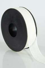 Keten Kurdele Nopeli Krem 2,5 cm 20 Metre Süsleme Hediyelik Söz - Nişan - Nikah Şekeri Süsleme