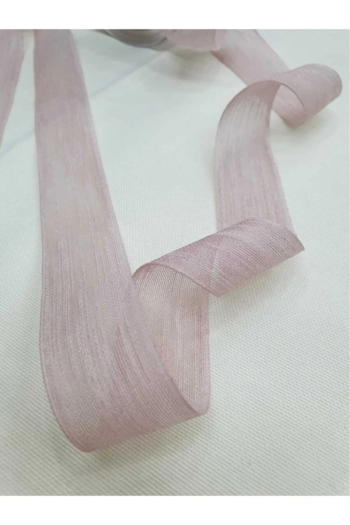 Keten Kurdele Nopeli Pudra 2,5 cm 20 Metre Süsleme Hediyelik Söz - Nişan - Nikah Şekeri Süsleme