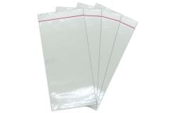 Bantlı Şeffaf Jelatin Poşet 6 x 14 cm Yapışkanlı Poşet 100 Adet