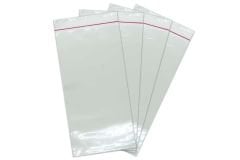 Bantlı Şeffaf Jelatin Poşet 8 x 14 cm Yapışkanlı Poşet 100 Adet