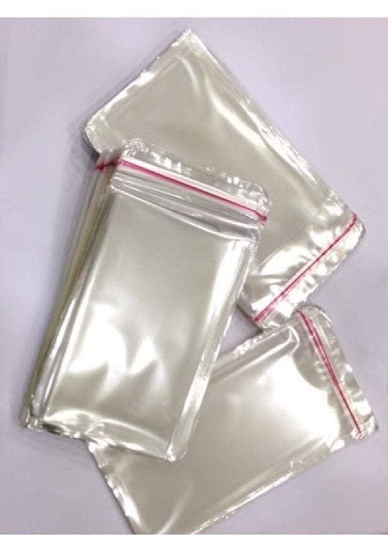 Bantlı Şeffaf Jelatin Poşet 9 x 14 cm Yapışkanlı Poşet 50 Adet