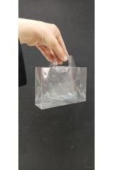 Asetat Çanta Şeffaf Çanta 16x11x5 cm 10 Adet Konsept Hediyelik Çanta