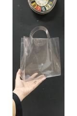 Asetat Çanta Büyük Şeffaf Çanta 16x14x7 cm 10 Adet Konsept Hediyelik Çanta
