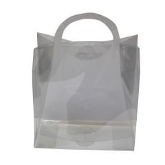 Asetat Çanta Büyük Şeffaf Çanta 16x14x7 cm 10 Adet Konsept Hediyelik Çanta