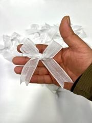 Hazır Kurdele Keten Kurdele Nopeli Beyaz 25 Adet Süsleme Hediyelik Söz - Nişan - Nikah Şekeri Süsleme