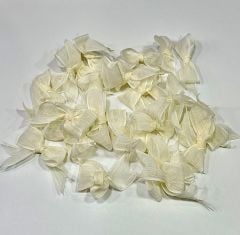 Hazır Kurdele Keten Kurdele Nopeli Krem 25 Adet Süsleme Hediyelik Söz - Nişan - Nikah Şekeri Süsleme