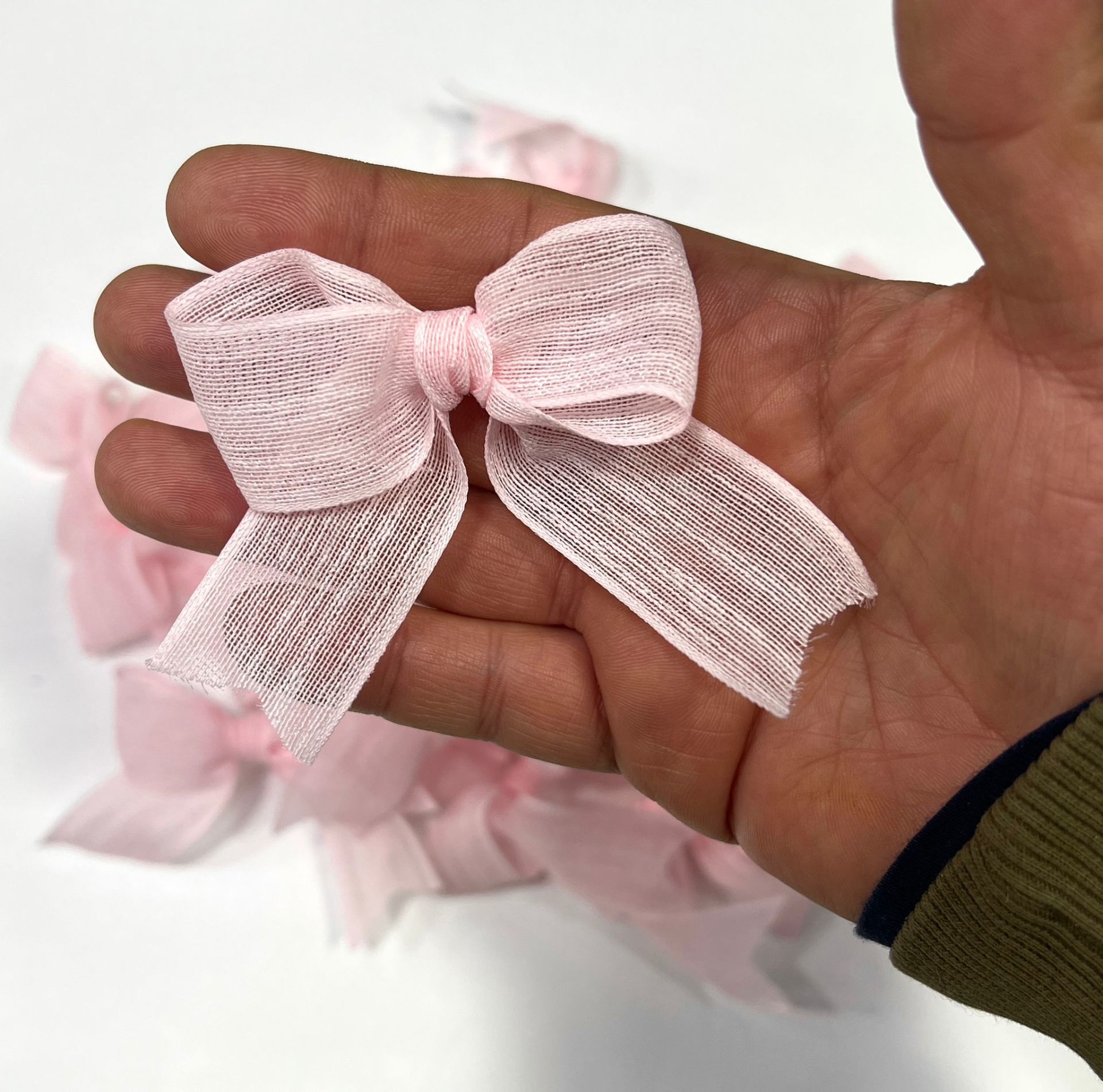 Hazır Kurdele Keten Kurdele Nopeli Pembe 25 Adet Süsleme Hediyelik Söz - Nişan - Nikah Şekeri Süsleme