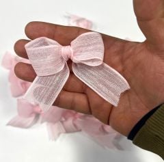 Hazır Kurdele Keten Kurdele Nopeli Pembe 25 Adet Süsleme Hediyelik Söz - Nişan - Nikah Şekeri Süsleme