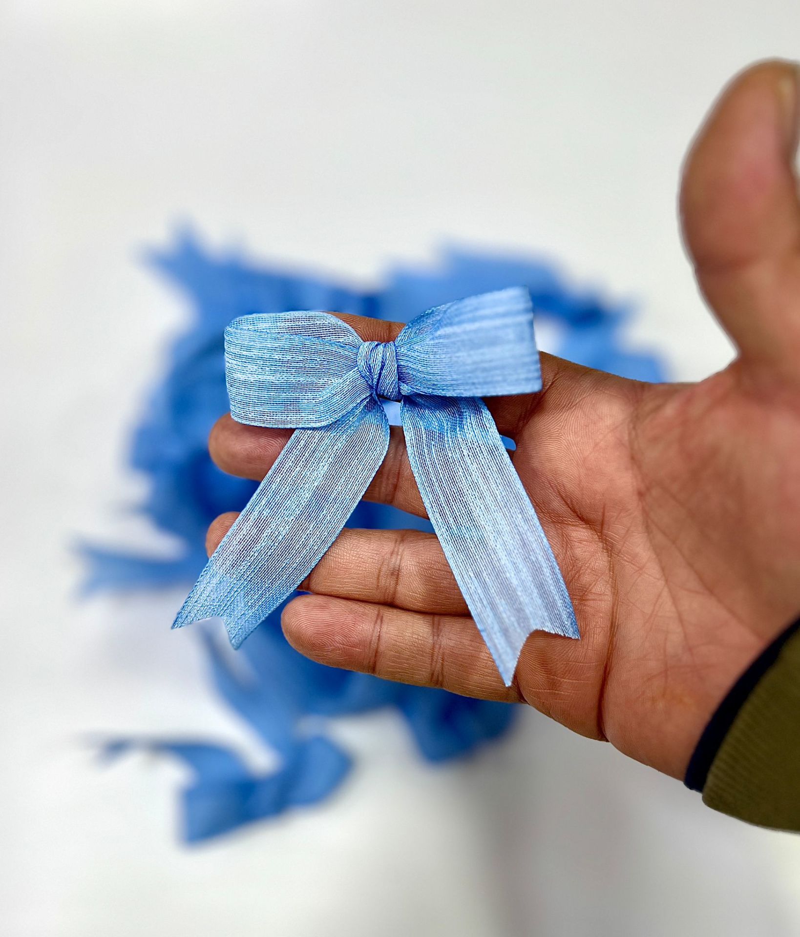 Hazır Kurdele Keten Kurdele Nopeli Mavi 25 Adet Süsleme Hediyelik Söz - Nişan - Nikah Şekeri Süsleme
