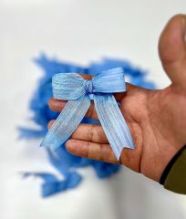 Hazır Kurdele Keten Kurdele Nopeli Mavi 25 Adet Süsleme Hediyelik Söz - Nişan - Nikah Şekeri Süsleme
