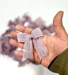 Hazır Kurdele Keten Kurdele Nopeli Pudra 25 Adet Süsleme Hediyelik Söz - Nişan - Nikah Şekeri Süsleme
