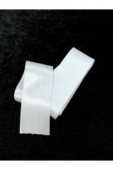 Beyaz Takı Kurdelesi Geniş Saten Kurdele 6 Cm 5 Metre Bohça Çiçek Süsleme Hediyelik Süsleme Kurdelesi